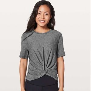 Lululemon Athletica Gray Twist Knot Top